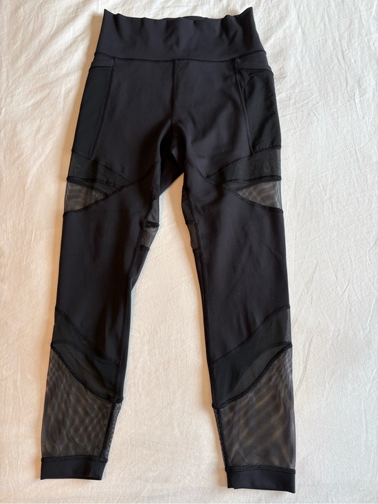 lululemon athletica Pants - lululemon athletica Black Mesh-Panel Leggings size 10
